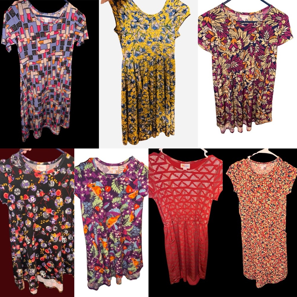 BUNDLE!! LuLaRoe Kids Dresses. 7 Dresses size 10-12